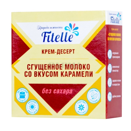 Крем-десерт `Fitelle` сгущенное молоко, карамель 100г
