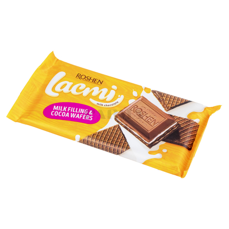 Շոկոլադե սալիկ «Roshen Lacmi» կաթնային միջուկ, վաֆլի 90գ