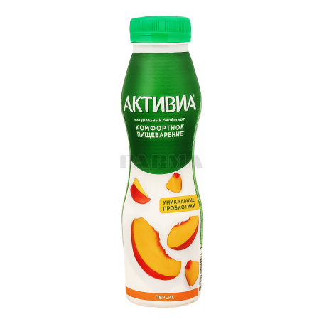 Биойогурт питьевой "Danone Активиа" персик 2.1% 260г