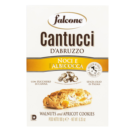 Печенье `Falcone Cantucci D`abruzzo Walnuts and Apricot` 180г
