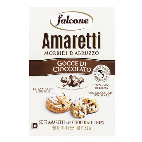 Печенье `Falcone Amaretti D`abruzzo Chocolate Chips` 170г