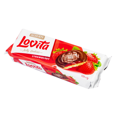 Թխվածքաբլիթ «Roshen Lovita Strawberry» 135գ