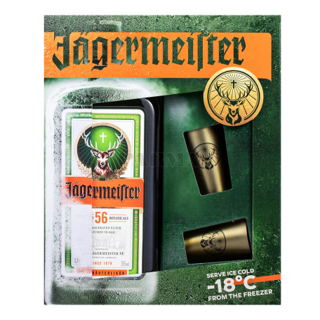 Ликер `Jagermeister` +2 стакана 700мл