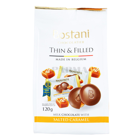 Շոկոլադե կոնֆետներ «Bostani Thin & Filled» կաթնային, աղի կարամել 120գ