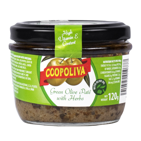 Паста `Coopoliva` оливка, зеленый 120г