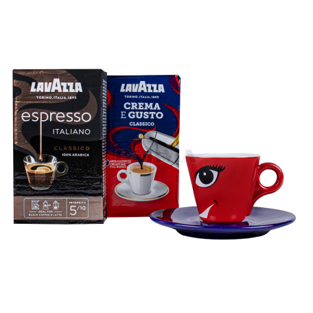 Սուրճ հավաքածու «LavAzza Crema e Gusto and Espresso» + բաժակ 500գ