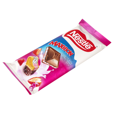 Շոկոլադե սալիկ «Nestle Maxibon» ելակ 80գ