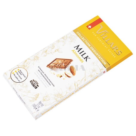 Շոկոլադե սալիկ «Villars» նուշ, կաթնային 100գ