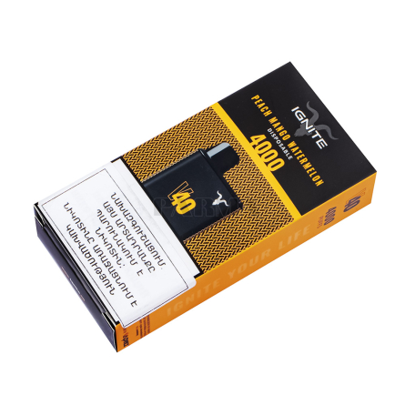 Ծխախոտ էլեկտրական «Ignite V40» դեղձ, մանգո, ձմերուկ