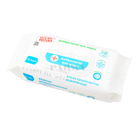 Wipes "Silk Soft Pure Lina" antibacterial 72pcs