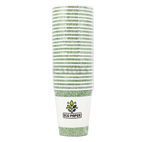 Մեկանգամյա օգտագործման բաժակներ «Eco Paper» թղթե 25հատ