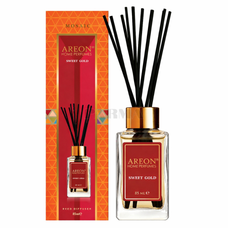 Освежитель воздуха "Areon Sweet Gold" +ротанговые палочки 85мл