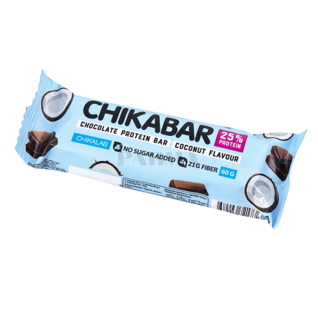 Բատոն «Chikalab Chikabar» կոկոս, առանց շաքար 60գ