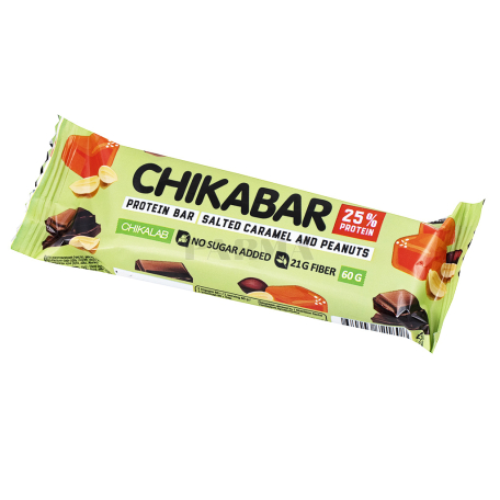 Բատոն «Chikalab Chikabar» գետնանուշ, աղի կարամել, առանց շաքար 60գ
