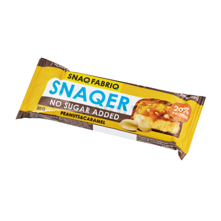 Բատոն «Snaq Fabriq Snaqer» պնդուկ, կարամել, առանց շաքար 50գ