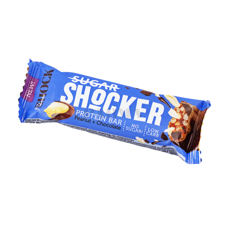 Բատոն «FitnesShock Shocker Protein» գետնանուշ, շոկոլադ, առանց շաքար 35գ