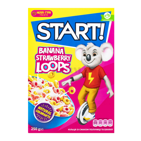 Պատրաստի նախաճաշ «Start» բանան, ելակ 250գ