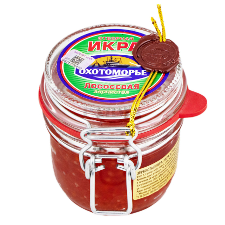 Ձկնկիթ սաղմոնի «Охотоморье» կետա 230գ