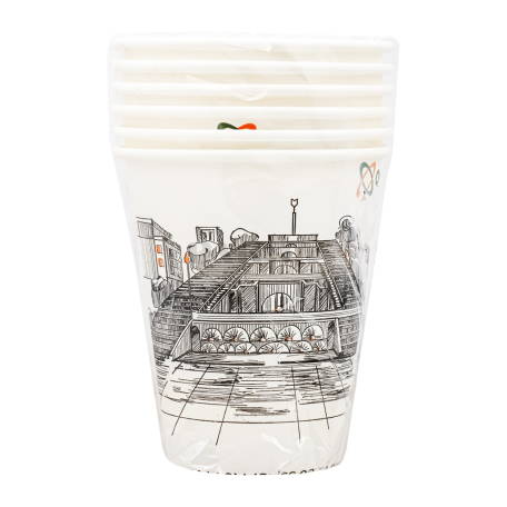 Մեկանգամյա օգտագործման բաժակներ «Օվալ Պլաստիկ» թղթե, մեծ  6հատ