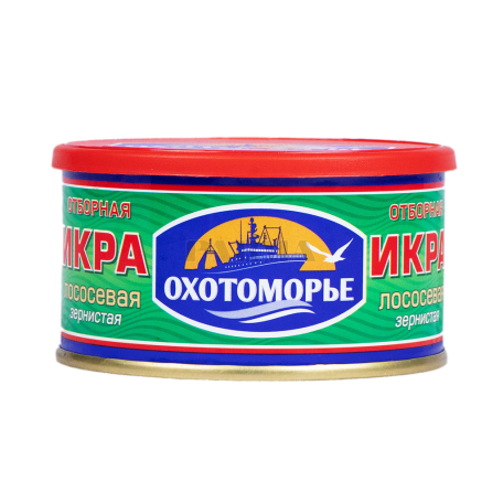 Ձկնկիթ սաղմոնի «Охотоморье» կարմիր 130գ