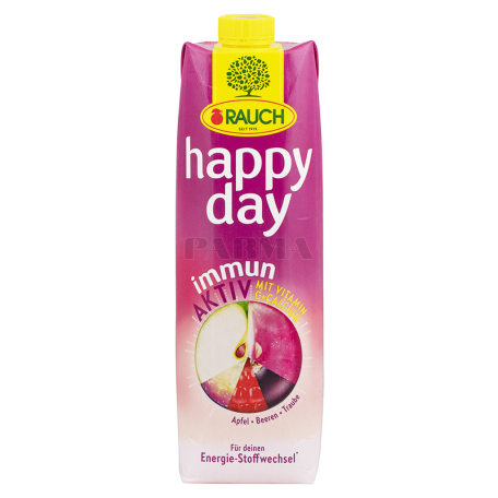 Հյութ բնական «Happy Day Immun Aktiv» խնձոր, հատապտուղներ, խաղող 1լ