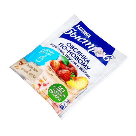 Շիլա վարսակի «Быстров» ելակ, դեղձ, խնձոր 35գ