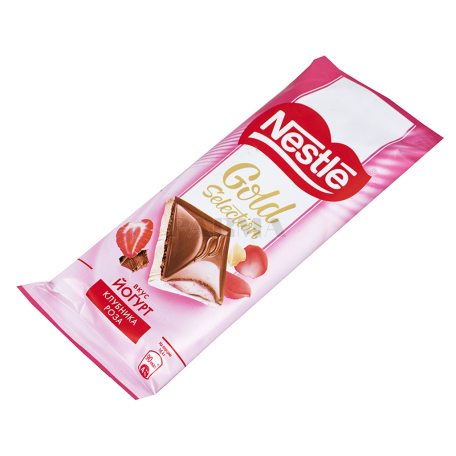 Շոկոլադե սալիկ «Nestle Gold Selection» ելակ, վարդ 82գ