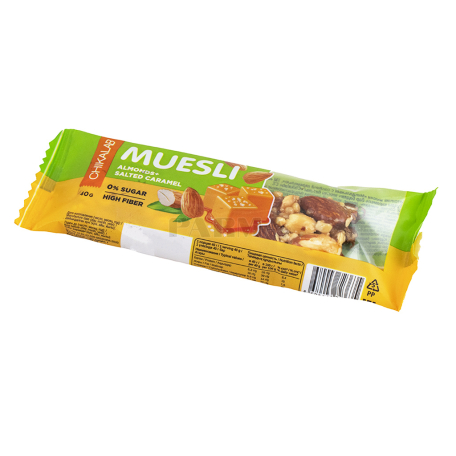 Բատոն-մյուսլի «Chikalab» նուշ, աղի կարամել, առանց շաքար 40գ