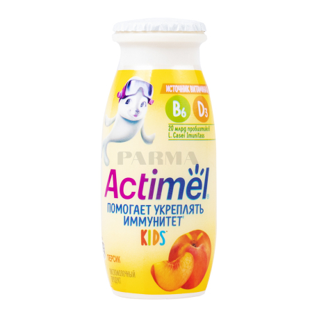 Կաթնաթթվային արտադրանք «Danon Actimel» դեղձ, մանկական 1.5% 95գ