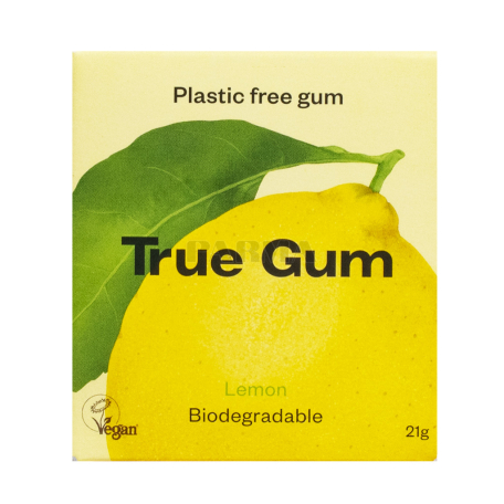 Մաստակ «True Gum Biodegradable» կիտրոն, առանց շաքար 21գ