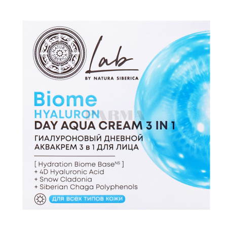 Դեմքի կրեմ «Natura Siberica Lab Biome» ցերեկային, հիալուրոնային 50մլ