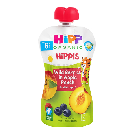 Խյուս «Hipp» խնձոր, դեղձ, հապալաս, ազնվամորի 100գ