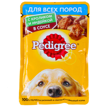 Շան կեր «Pedigree» խոնավ, ճագարի, հնդկահավի մսով 85գ