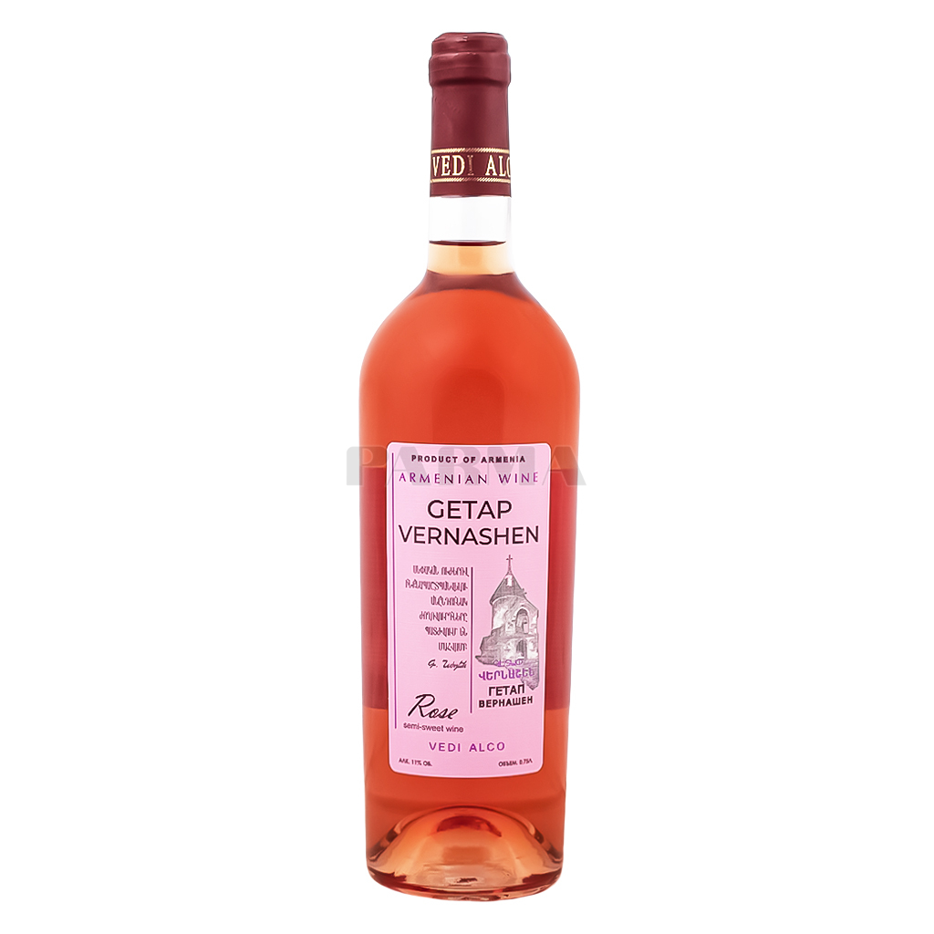 Vedi Alco Wine "Vedi Alco Getap Vernashen" pink, semi-sweet 750ml