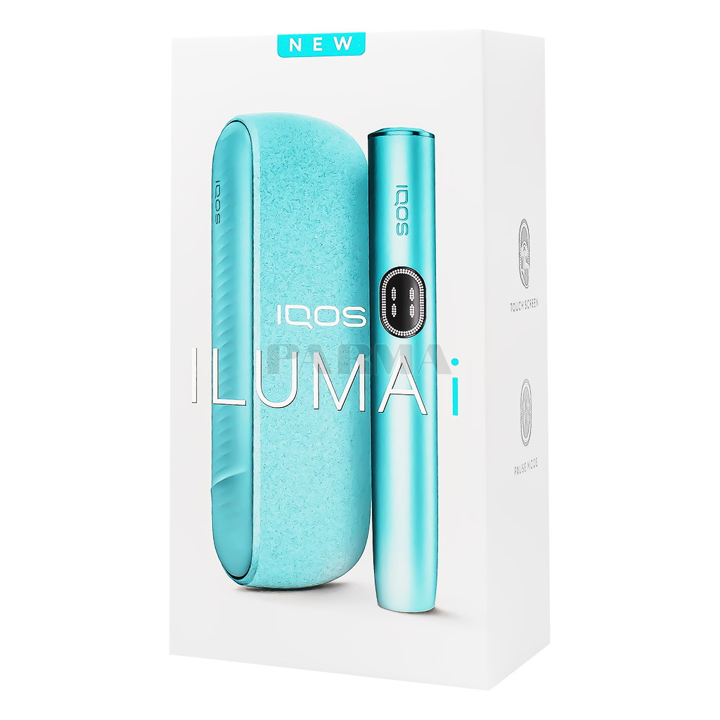 Tobacco heating system «IQOS Iluma Breeze Blue» no burning, ash, smoke