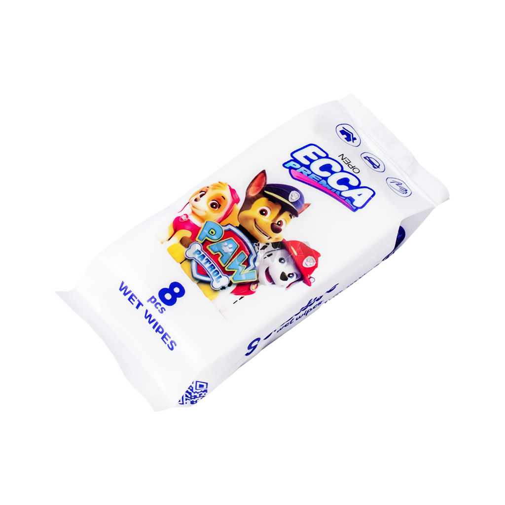 Անձեռոցիկ խոնավ «Ecca Mini» մանկական 8հատ