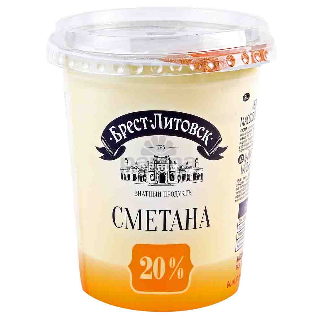 Сметана брест-литовская мдж 26% пс/с 315г (4810268032400)